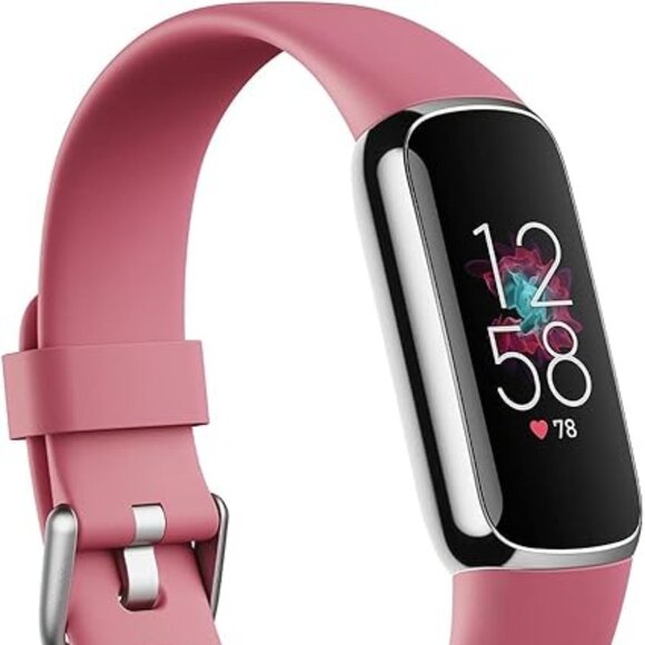 Fitbit Luxe -Silver with Pink Band-Brand New in Box - Picture 1 of 1